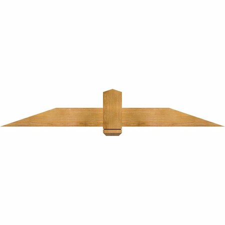 Ekena Millwork Eugene Rough Sawn Timber Gable Bracket, Western Red Cedar, 72"W x 12"H x 2"D x 6"F, 4/12 Pitch GBW072X12X0206EUG00RWR